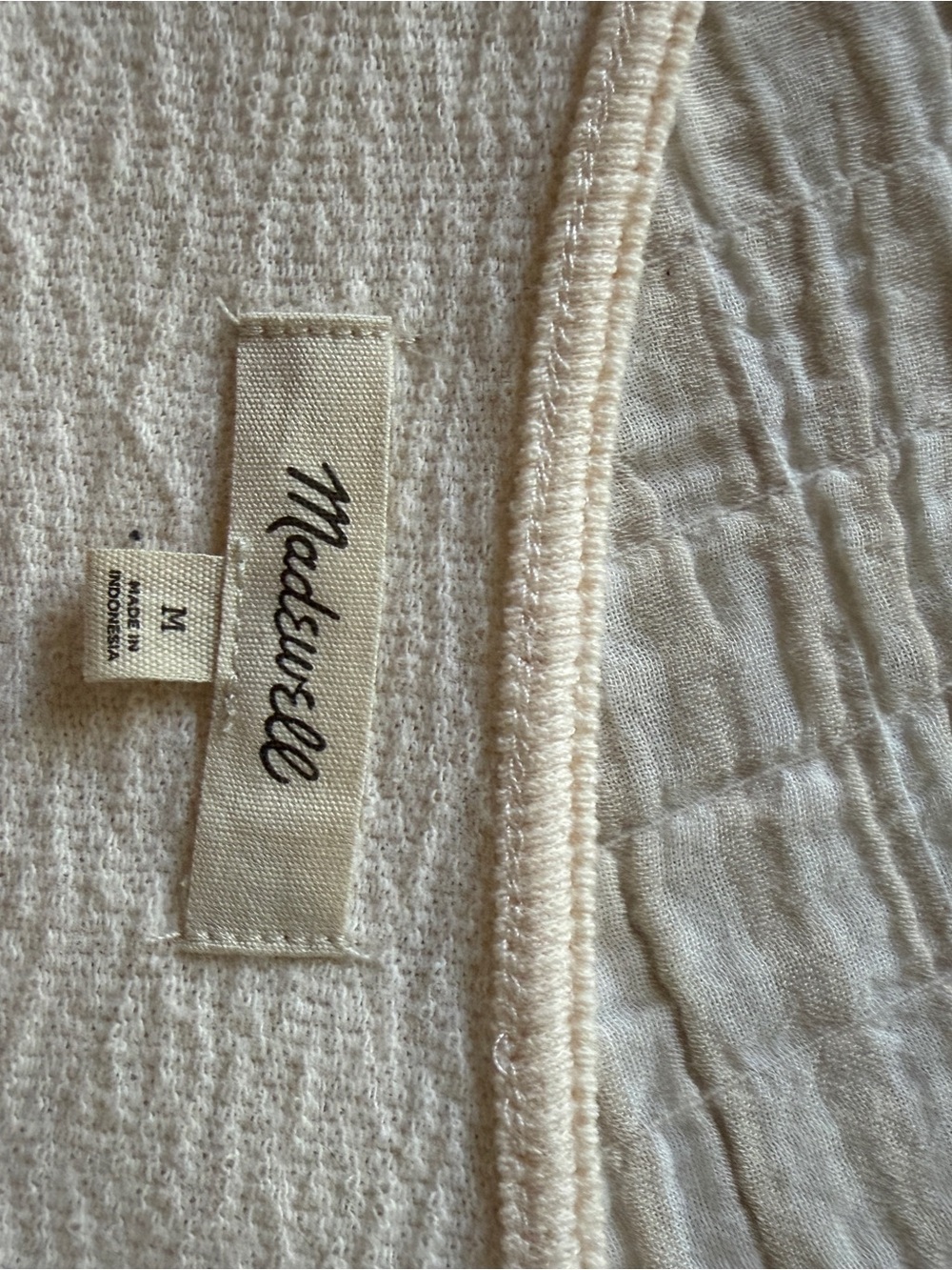 Madewell Cream Ribbed Intimate Top - Picture 2 of 2